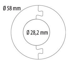 Обвод для труб декоративный Cezar D28 цвет 275 под дерево (блистер 2 шт.)