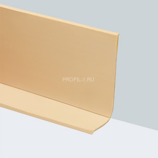 Напольный гибкий плинтус 50 мм ПГ65 бежевый без клея 3м