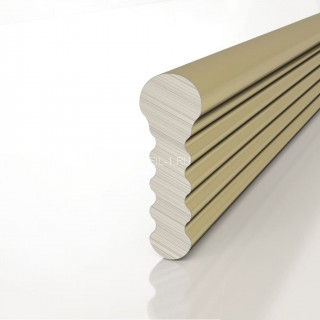 Алюминиевый разделительный профиль-вставка Decaro D009.2A Brass цвет латунный для стен и потолка 3 м