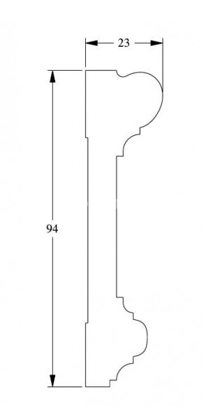 Молдинг Orac Decor Duropolymer DX121-2300 белый полистирол 94х23 мм 2.3м