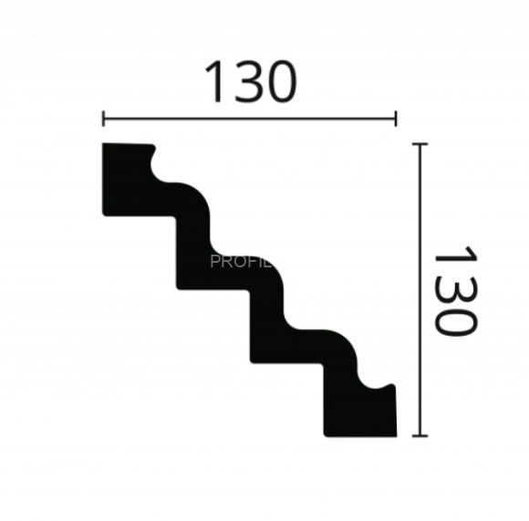 Потолочный плинтус NMC Nomastyl ST4 белый полистирол 130х130 мм 200 см