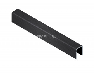 Нержавеющий стальной П-профиль 10х8х10 мм NEEXY PVS96-22 BBL-L антрацит браш 2.7 м