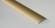 Алюминиевый порог одноуровневый округлый 30 мм Effector A 03.00 0,9 м золото