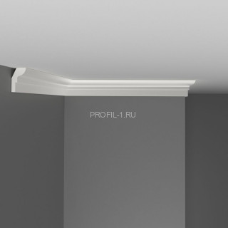 Плинтус потолочный DECOMASTER D111ДМ (25x15x2000) ударопрочный, белый, под покраску
