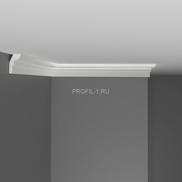 Плинтус потолочный DECOMASTER D111ДМ (25x15x2000) ударопрочный, белый, под покраску