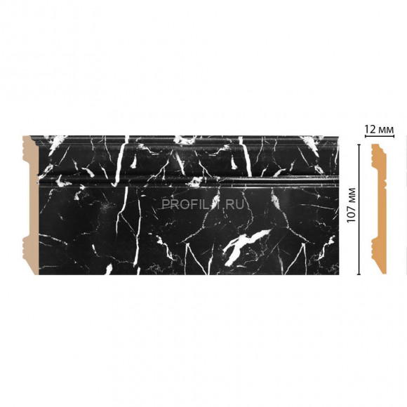 Плинтус напольный Мрамор черный DECOMASTER D105-78ДМ (107x12x2400) Плинтус напольный Мрамор черный DECOMASTER D105-78ДМ (107x12x2400)
