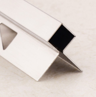 Угловой профиль нержавеющая сталь для плитки SB020-12H серебро глянец 2,7 м
