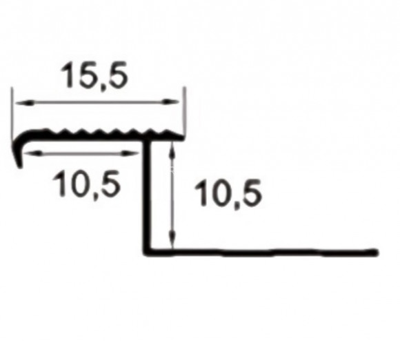 Латунный окантовочный Z-профиль для ступеней под плитку FO 100 ON 10 полированный 2,7м Латунный окантовочный Z-профиль для ступеней под плитку FO 100 ON 10 полированный 2,7м
