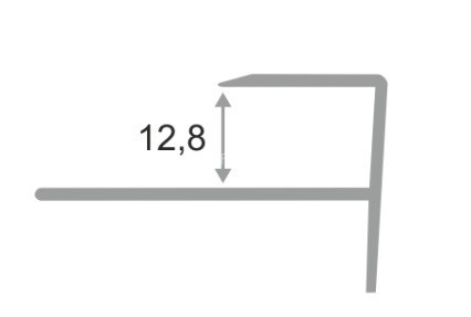 Алюминиевый F-профиль гибкий ПФ-12 черный матовый 2,7м