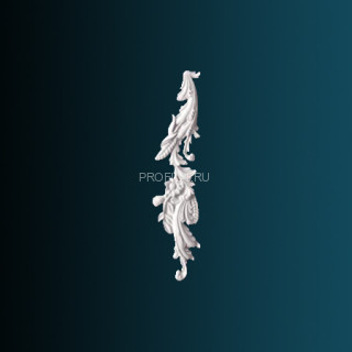 Декоративный орнамент Перфект G2329L левый белый 680х155х30 мм