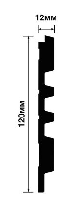 Стеновая панель Hiwood LV121 W50 декорированная 120х12 мм 2,7 м