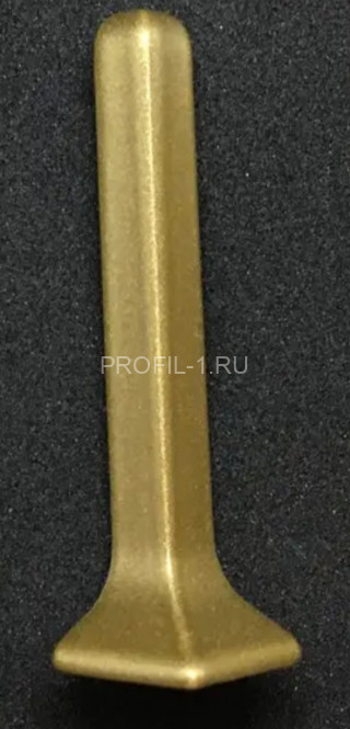 Фурнитура для плинтуса Евротрим L-40 алюминий уголок внешний золото