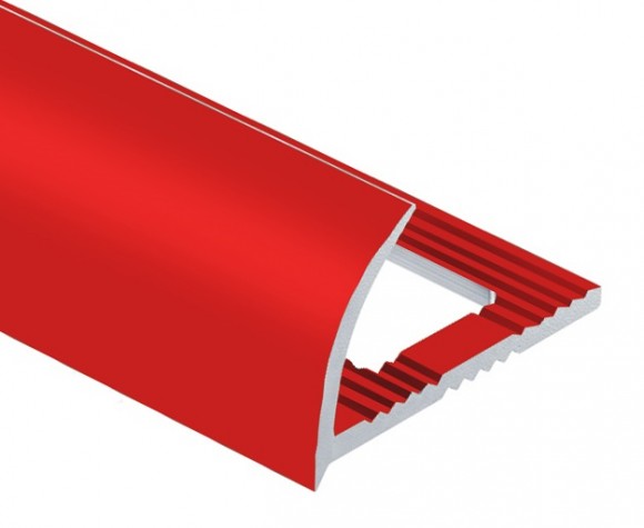 Алюминиевый профиль для плитки С-образный 10 мм PV17-29 красный Ral 3000 2,7 м