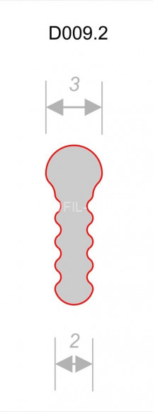 Алюминиевый разделительный профиль-вставка Decaro D009.2A Bronze бронза для стен и потолка 3 м