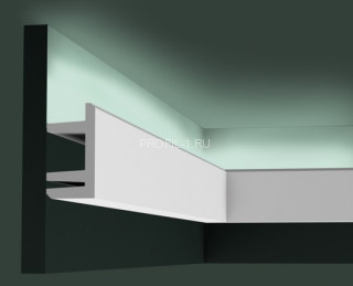 Потолочный плинтус для скрытого освещения Orac Decor C381 белый полиуретан 95х50 мм 2м Потолочный плинтус для скрытого освещения Orac Decor C381 белый полиуретан 95х50 мм 2м