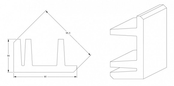 Потолочный плинтус для скрытого освещения Orac Decor C381 белый полиуретан 95х50 мм 2м Потолочный плинтус для скрытого освещения Orac Decor C381 белый полиуретан 95х50 мм 2м