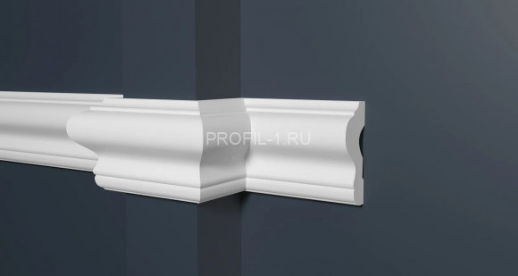 Молдинг Decor-Dizayn DD302 полистирол белый, под покраску 60х25х2000 мм