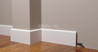 Напольный плинтус Decor-Dizayn DD707 полистирол белый, под покраску 100х13х2000 мм