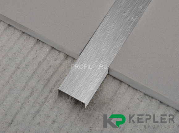 П-профиль бордюрный 10х15 мм из нержавеющей стали SS 304 FSUP15-S S.S.304 сатинированный 2.7 м