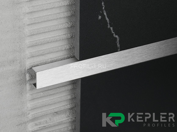 П-профиль бордюрный 10х15 мм из нержавеющей стали SS 304 FSUP15-S S.S.304 сатинированный 2.7 м