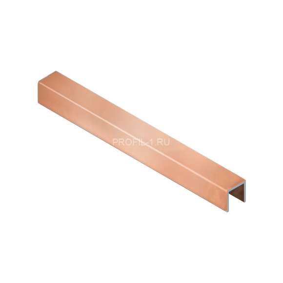 Алюминиевый профиль П-образный 10мм х 10мм NEEXY PV83-49-MT медь матовая 2.7м