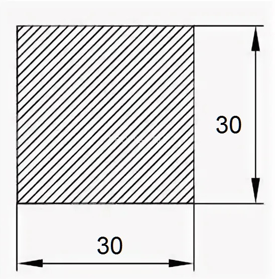 Алюминиевый пруток квадратный 30х30 мм 3 метра