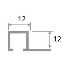 Алюминиевый П-профиль закладной 12х12 мм Effector 2,5 м A 88.01 серебро Алюминиевый П-профиль закладной 12х12 мм Effector 2,5 м A 88.01 серебро