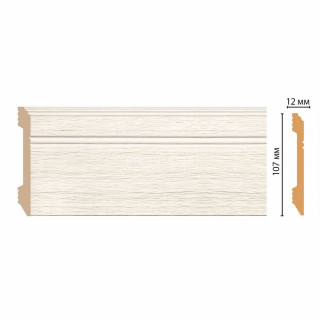 Плинтус напольный Дуб белый DECOMASTER D105-70ДМ (107x12x2400) Плинтус напольный Дуб белый DECOMASTER D105-70ДМ (107x12x2400)