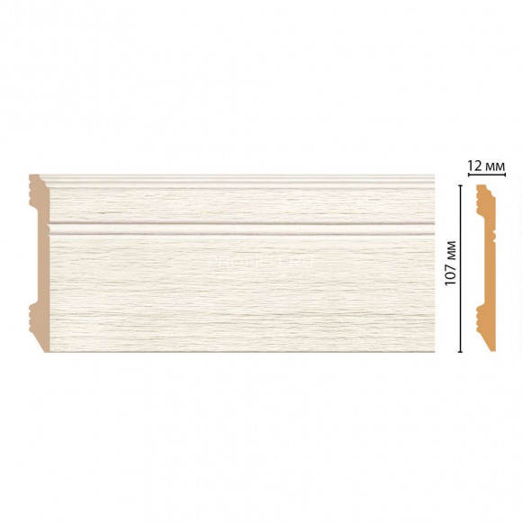 Плинтус напольный Дуб белый DECOMASTER D105-70ДМ (107x12x2400)