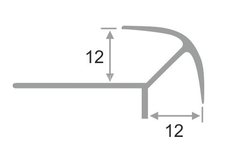 Алюминиевый профиль для наружных углов под плитку ПО-12х12 бронза матовая 2,7 м