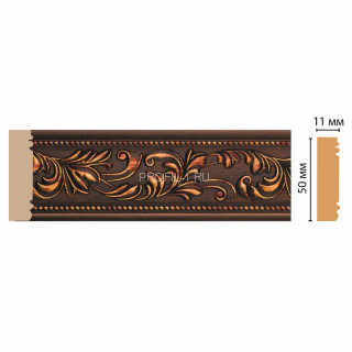 Молдинг DECOMASTER 156-966 ДМ (51x11x2400) цвет Венге с медью Молдинг DECOMASTER 156-966 ДМ (51x11x2400) цвет Венге с медью