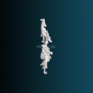 Декоративный орнамент Перфект G2329R правый белый 680х155х30 мм