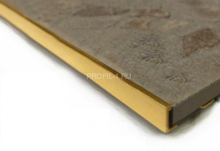 Латунный профиль L-образный 10 мм ЛГ-10 полированный 2,7 м