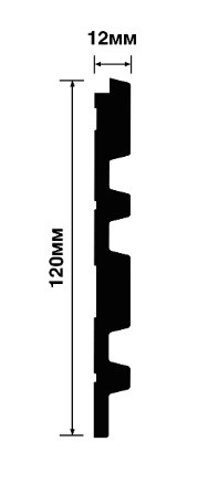 Стеновая панель Hiwood LV122 W50 декорированная 120х12 мм 2,7 м