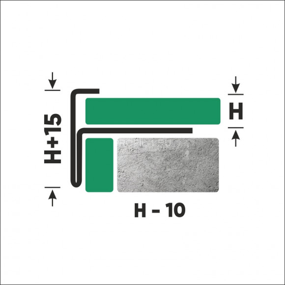 F-профиль из нержавеющей стали 10 мм FF 10 S сатинированная сталь 270 см