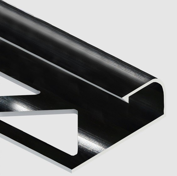 Профиль для плитки С-образный алюминий 10 мм PV14-19 черный блестящий 2,7 м