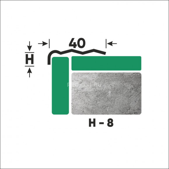 Угловой порог из нержавеющей стали 40х8 мм FCR 8 GM золото сатинированное 270 см