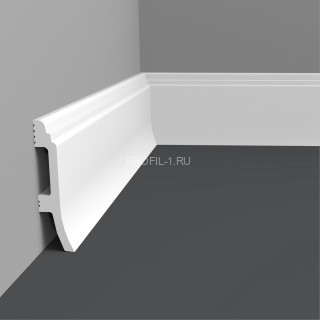 Напольный плинтус Формат 08008DF белый полистирол 20х80 мм 2м Напольный плинтус Формат 08008DF белый полистирол 20х80 мм 2м