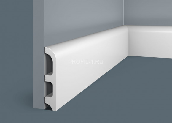 Напольный плинтус Cosca PX-014 белый полистирол 20х99 мм 2м