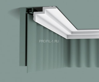 Потолочный плинтус Orac Decor Purotouch C390 белый полиуретан 60х100 мм 2м