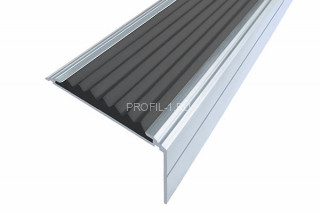 Алюминиевый порог угловой противоскользящий 26х50 мм АУ-50 (Премиум) черный 2,0 м