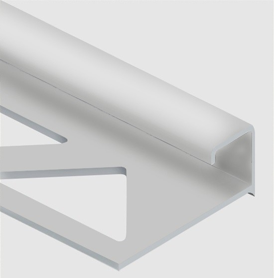 Профиль С-образный для плитки угловой внутренний 10 мм алюминий PV54-02 серебро матовое 2,7 м