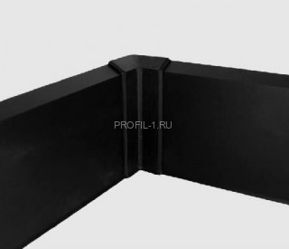 Фурнитура для плинтуса Евротрим F-70 ПВХ уголок внутренний черный Фурнитура для плинтуса Евротрим F-70 ПВХ уголок внутренний черный