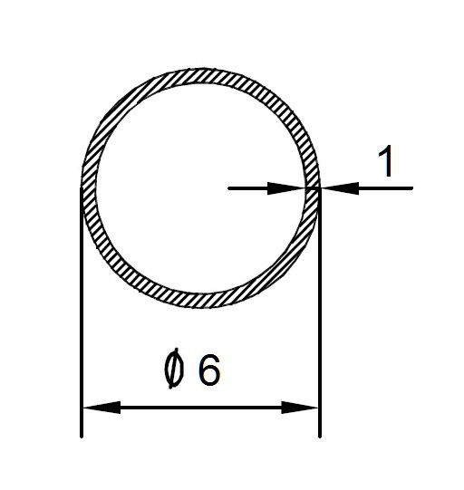 Алюминиевая труба 6х1 мм 3 метра