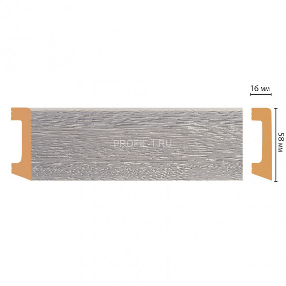 Плинтус напольный DECOMASTER D234-83A ДМ (58x16x2400) Дуб беленый, ударопрочный