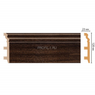 Плинтус напольный DECOMASTER D233-438ДМ (120x23x2400) цвет Махагон