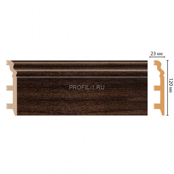Плинтус напольный DECOMASTER D233-438ДМ (120x23x2400) цвет Махагон