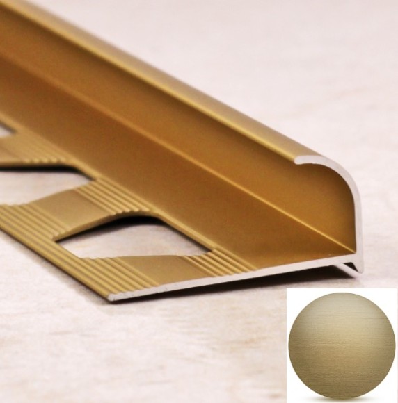 Алюминиевый профиль С-образный 10 мм ПО-10 бронза матовая браш 2,7 м