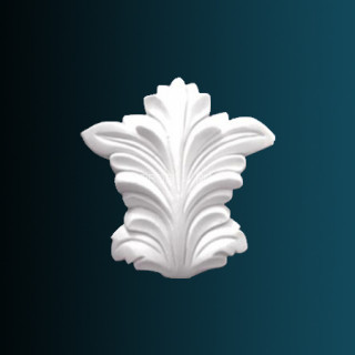 Декоративный орнамент Перфект G2030 белый 101х101х34 мм