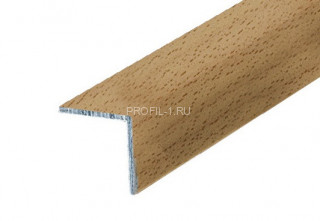 Алюминиевый уголок 15х15 мм равнополочный КД Бук светлый 2,7 м (упаковка 10 штук)